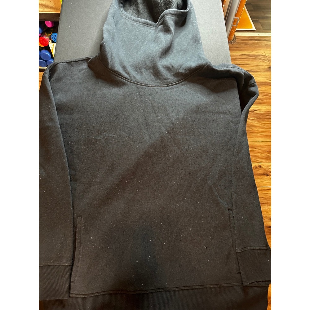 Zyia Active Black Scuba Funnel Neck Hoodie Sweatshirt XXXL Plus Size Pockets